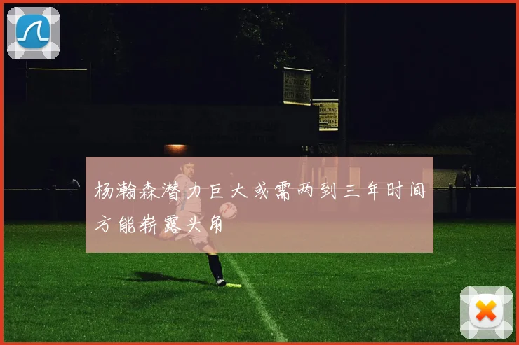 杨瀚森潜力巨大或需两到三年时间方能崭露头角
